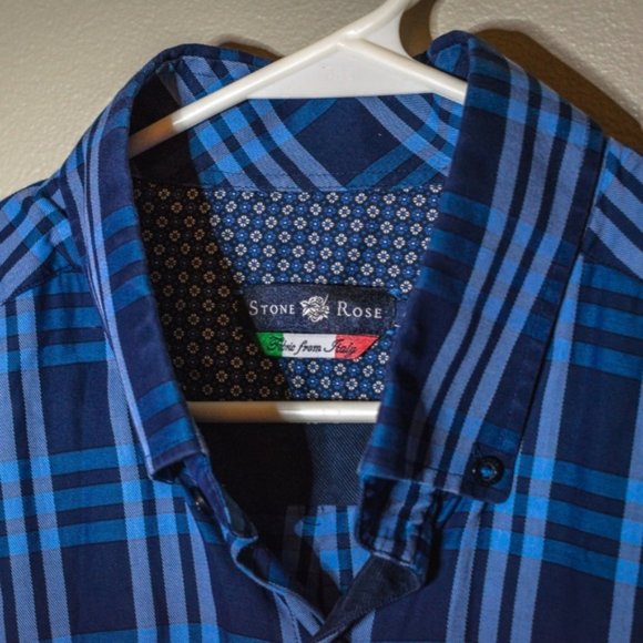 Stone Rose Long Sleeve Criss Cross Button Down - Picture 7 of 8